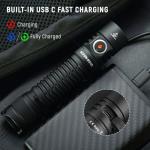 Sofirn SP31 V3 Tactical Flashlight Rechargeable, 2000 High Lumen Pocket Flashlight with Powerful LED, Dual Switches and Battery for EDC, Home, Emergency, Heavy Duty, IP68 Waterproof / Compact Built