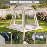 Teabelle Clear Bubble Tent, Pop up Garden Dome Igloo, 4-6 Person Waterproof Screen House Room with Floor Mat & Top Cover, 540° View Outdoor Gazebo Shelter for Patio, Backyard