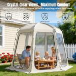 Teabelle Clear Bubble Tent, Pop up Garden Dome Igloo, 4-6 Person Waterproof Screen House Room with Floor Mat & Top Cover, 540° View Outdoor Gazebo Shelter for Patio, Backyard