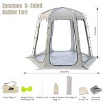 Teabelle Clear Bubble Tent, Pop up Garden Dome Igloo, 4-6 Person Waterproof Screen House Room with Floor Mat & Top Cover, 540° View Outdoor Gazebo Shelter for Patio, Backyard