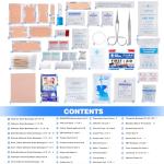 TLIEAO 300 Piece Professional First Aid Kit, Multi-Function Portable Medical Kit for Home, Car, Travel, Camping, Worksite, Outdoor, Business & Sports (Navy Blue)