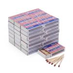 Spark 100-Pack Wooden Safety Matches - Bulk 32-Count Strike-on-Box Matches for Kitchen, Camping, Emergency, Fire Starter - Wholesale Value Set