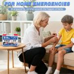 TLIEAO 300 Piece Professional First Aid Kit, Multi-Function Portable Medical Kit for Home, Car, Travel, Camping, Worksite, Outdoor, Business & Sports (Navy Blue)