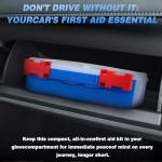 TLIEAO 300 Piece Professional First Aid Kit, Multi-Function Portable Medical Kit for Home, Car, Travel, Camping, Worksite, Outdoor, Business & Sports (Navy Blue)