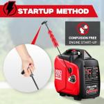 POXURIO 2550-Watt Portable Inverter Generator for Home Use, 1.06Gallon Large Fuel Tank Up to 10 Hours Use, 120V Gas Powered Generator Super Quiet - EPA Compliant-Red