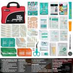 First Aid Kit -160 Pieces Compact and Lightweight - Including Cold (Ice) Pack, Emergency Blanket, Moleskin Pad,Perfect for Travel, Home, Office, Car, Camping, Workplace (Red)