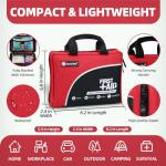 First Aid Kit -160 Pieces Compact and Lightweight - Including Cold (Ice) Pack, Emergency Blanket, Moleskin Pad,Perfect for Travel, Home, Office, Car, Camping, Workplace (Red)