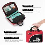 First Aid Kit -160 Pieces Compact and Lightweight - Including Cold (Ice) Pack, Emergency Blanket, Moleskin Pad,Perfect for Travel, Home, Office, Car, Camping, Workplace (Red)