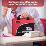 First Aid Kit -160 Pieces Compact and Lightweight - Including Cold (Ice) Pack, Emergency Blanket, Moleskin Pad,Perfect for Travel, Home, Office, Car, Camping, Workplace (Red)