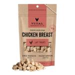 Vital Essentials Freeze Dried Cat Treats | Chicken Breast, Single Ingredient | Premium Quality | Grain Free, Healthy Treats for Cats, 2.1 oz Bag