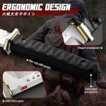 Freelander Japanese Fixed Blade Knife with Sheath, D2 Steel Survival Knife with 6mm Thick Spine for Outdoor Camping, Knives for Men