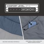 CORE 50 Degree Adult Sleeping Bag | Lightweight & Compact | Perfect for Indoor or Outdoor Use, Camping, Hiking, & Sleepovers | Ideal for Warm 3 Season Weather