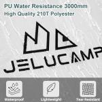 JELUCAMP 4 Person Dome Tents for Camping, Lightweight Portable Family Dome Tent, Easy Setup Waterproof Camping Tent for 3 Season, 4 Person Outdoor Tent, Dark Green