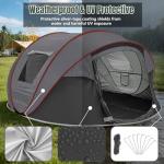 Instant Pop Up Camping Tent,4-6 Person Tents,Automatic Set Up Tent in 3 Seconds,Waterproof Sunshade Family Tent,Portable Lightweight Dome Tent for Outdoor Camping,Hiking,Travel & Beach