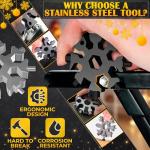 18 in 1 Snowflake Multi Tool Set of 3 – Compact and Portable Stainless Steel Snowflake Multitool Keychain Screwdriver | Keychain Bottle Opener for Men | Universal Use for Travel, Home and Work