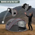 Instant Pop Up Camping Tent,4-6 Person Tents,Automatic Set Up Tent in 3 Seconds,Waterproof Sunshade Family Tent,Portable Lightweight Dome Tent for Outdoor Camping,Hiking,Travel & Beach