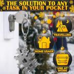 18 in 1 Snowflake Multi Tool Set of 3 – Compact and Portable Stainless Steel Snowflake Multitool Keychain Screwdriver | Keychain Bottle Opener for Men | Universal Use for Travel, Home and Work