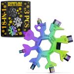 3 PCs 18 in 1 Multitool Set — Compact and Portable Stainless Steel Tool with Bottle Opener — Universal for Travel, Home, Work and Great as Practical Gift Idea for Mens