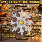 3 PCs 18 in 1 Multitool Set — Compact and Portable Stainless Steel Tool with Bottle Opener — Universal for Travel, Home, Work and Great as Practical Gift Idea for Mens