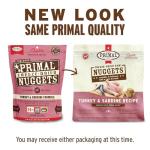 Primal Freeze Dried Raw Dog Food Nuggets, Turkey & Sardine Complete & Balanced Meal, Also Use as Topper or Treat, Premium, Healthy, Grain Free, High Protein Raw Dog Food, 14 oz