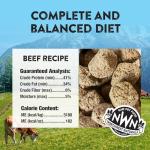 Northwest Naturals Freeze-Dried Beef Dog Food - Bite-Sized Nuggets - Grain-Free, High-Protein, Raw Diet, Human-Grade Ingredients, All Natural, Premium Quality, Healthy & Nutritious - 12 Oz