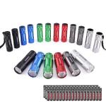 EverBrite 18-Pack Mini LED Flashlight Set - Portable Flashlights Ideal for Hurricane Supplies Camping, Night Reading, Cycling, BBQ, Party, Backpacking - Includes Lanyard & 54 x AAA Batteries