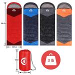 SWTMERRY Sleeping Bag 3 Seasons (Summer, Spring, Fall) Warm & Cool Weather - Lightweight,Waterproof Indoor & Outdoor Use for Kids, Teens & Adults for Camping Hiking, Backpacking and Survival (Red)