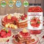 Premium Freeze Dried Strawberries Pieces - 8.82oz 100% Natural Sweet Frozen Strawberrys, No Gluten & No Allergen, Dry Strawberry Pieces Flakes for Snacks, Baking, Cooking, Flavorful