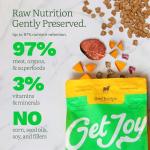 Get Joy Freeze Dried Raw Beef Meal, High Protein Grain Free, Dry Dog Food Meal Mixer and Topper, with Probiotics for Gut Health, Made with 100% USDA Organ Meat, for All Breeds and Ages, 16oz Bag