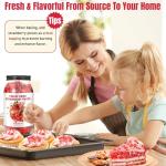 Premium Freeze Dried Strawberries Pieces - 8.82oz 100% Natural Sweet Frozen Strawberrys, No Gluten & No Allergen, Dry Strawberry Pieces Flakes for Snacks, Baking, Cooking, Flavorful