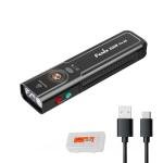 Fenix E06R Pro RG Flat EDC Flashlight, 1600 Lumens, Red Light Modes, Green Module, USB-C Rechargeable Pocket Flashlight with Lumentac Organizer (Black)