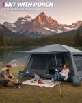 Abahub 10 Person Tent for Camping, Family Cabin Tents with 2 Rooms and 2 Doors, Large Tent with Rainfly, Porch, 4 Windows, 14ft x 10ft x 81in