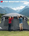 Abahub 10 Person Tent for Camping, Family Cabin Tents with 2 Rooms and 2 Doors, Large Tent with Rainfly, Porch, 4 Windows, 14ft x 10ft x 81in
