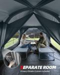 Abahub 10 Person Tent for Camping, Family Cabin Tents with 2 Rooms and 2 Doors, Large Tent with Rainfly, Porch, 4 Windows, 14ft x 10ft x 81in