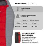 Teton Tracker, 5 Degree Sleeping Bag; Lightweight, Warm Mummy Sleeping Bag, Camping, Backpacking, Hiking