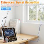 NOAA Weather Alert Radio for Home - S.A.M.E. Localized Programming, 23 Country Codes & 75+ Emergency Alerts NOAA Weather Radio with Battery Backup External Antenna and Warning Light for Home