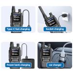 Baofeng Radio UV-5R Mini Ham Radio Handheld Long Range Two-Way Emergency Radio with USB-C Rechargeable & APP Programming | NOAA Weather Radio Scan, 999 Channels, Dual PTT, Survival & Outdoor