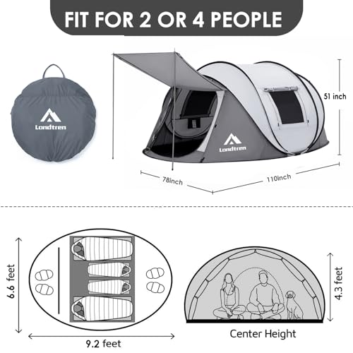 2-Person Waterproof Pop-Up Camping Tent