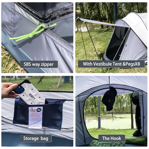 2-Person Waterproof Pop-Up Camping Tent
