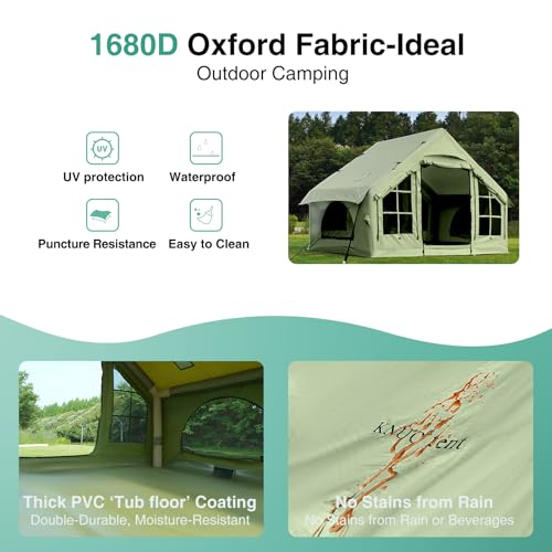 KNUO Inflatable Glamping Tent for 2-6 People