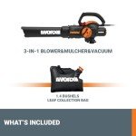 WORX 12 Amp 3-in-1 Electric Leaf Blower/Mulcher