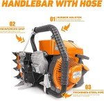 NEO-TEC NS8105 36 inch Gas ChainSaw with Guide Bar Chain,2-Cycle Power Head 105cc Power Chain Saw 4.8KW 6.5HP Gasoline Chainsaws,All Parts Compatible with G070 070 090