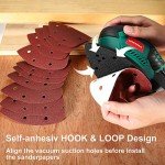 HYCHIKA Detail Sander, 14,000 OPM Compact Electric Sander Tool with 12 Pcs Sandpapers,Efficiency Dust Collection System,Suitable for Tight Spaces Sanding,Polishing,Removing Paint in Home Decoration