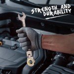 HORUSDY 12-Piece Metric Flex-Head Ratcheting Wrench Set with Organizer | 8-19 mm Ratchet Combination Wrenches Set | 72-Teeth | Chrome Vanadium Steel