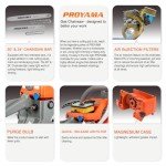 PROYAMA 68CC 2-Cycle Top Handle Gas Powered Chainsaw 24 Inch 20 Inch Petrol Handheld Cordless Chain Saw for Tree Wood Cutting