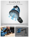 Dong Cheng 5-Inch Random Orbital Sander 380W 12800OPM Electric Palm Sander, 6 Variable Speeds, with 20pcs Sandpaper & Detachable Dust Bag, Power Sander for Woodworking, Sanding & Polishing
