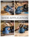 Dong Cheng 5-Inch Random Orbital Sander 380W 12800OPM Electric Palm Sander, 6 Variable Speeds, with 20pcs Sandpaper & Detachable Dust Bag, Power Sander for Woodworking, Sanding & Polishing