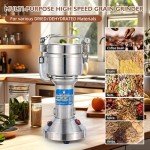 MAGIC MASTER 150g Grain Mill Grinder Electric,High Speed 800W Commercial Spice Grinder,Safety Stainless Steel Dry Grinder Machine For Flour Wheat Nut Corn Rice Pepper Herbs Coffee Beans,Upright,110V