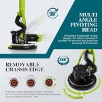AMYBEST Drywall Sander, Powerful Electric Drywall Sander with Vacuum Dust Collection, 5 Speed 1000-2100 RPM, Popcorn Ceiling Remover, LED Light & 12 Sanding Discs, Extendable Handle (GREEN)