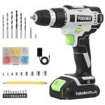 Faboka 21V Cordless Drill Set, Power Drills Kit with 2.0Ah Battery and Charger, Electric Driver/Drill Bits, Max Torque 40Nm, 3/8-Inch Keyless Chuck, Variable Speed, with LED Light